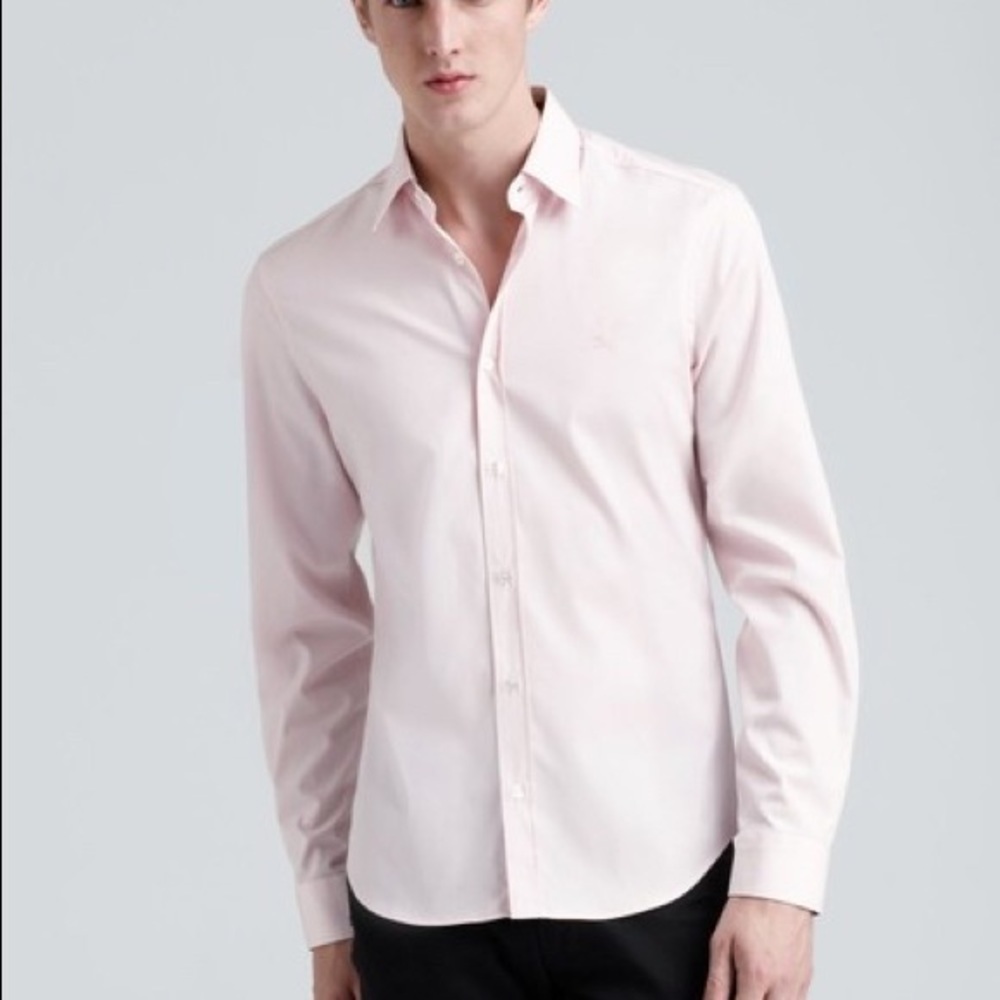 BURBERRY Vintage Pale Pink Button Down Dress Shirt